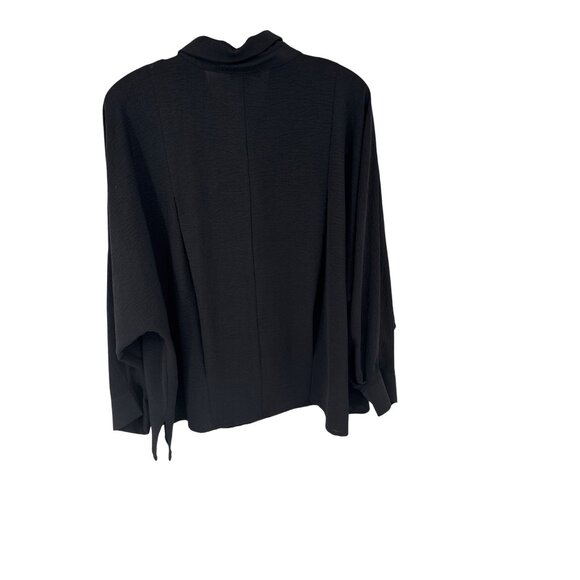 Calvin Klein Womens Black top Blouse size 1X Long Sleeve Relaxed Fit plus - Picture 5 of 5